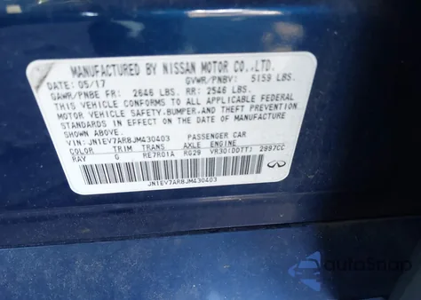 2018 Infiniti Q50 3.0T Sport from USA, damaged, VIN JN1EV7AR8JM430403